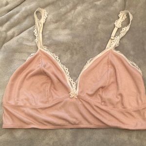 Pink bra let top